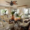 thumbnail image 2 of Prominence Home 50759-01 Ocean Crest Ceiling Fan (3 Speed Remote), 52", Mocha, Tropical Bronze, 2 of 4