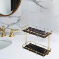 thumbnail image 1 of justharion Storage Rack Multi-layer Storage Box Perfume Jewellery Container Basket S Double Layer Black, 1 of 8
