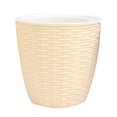 thumbnail image 1 of CAROOTU Couverture de Pot de Plante Couverture de Fleur de Rotin en Plastique d'Intérieur Rond Décor Moderne Jardinière Durable, 1 of 6