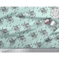 thumbnail image 2 of Soimoi Green Poly Georgette Fabric Cedar Tree & Mountain Nature Print Fabric by the Yard 52 Inch Wide, 2 of 5