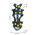 thumbnail image 2 of Ice Cleats for Shoes Stretch Over Boots Portable Lightweight Traction Gear for General on and Ice, 2 of 6