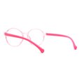 thumbnail image 2 of Child Size Round Thin Plastic 100% Blue Light Flitering Computer Glasses Pink, 2 of 4