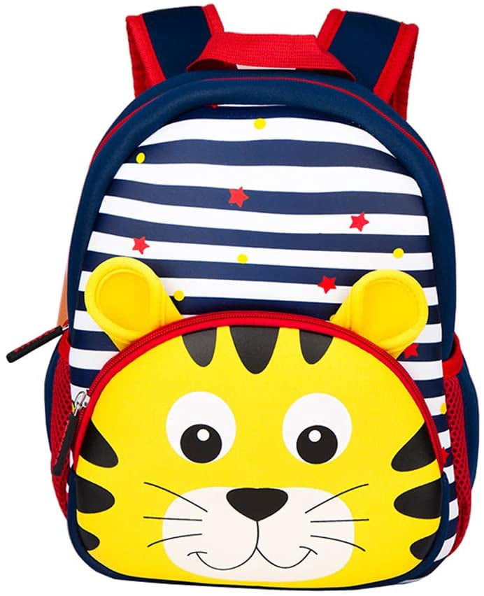 Waterproof kids backpack kindergarten bag kids backpack toddler school daypack for preschool kindergarten school trip etc (striped tiger)