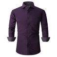 thumbnail image 1 of Mens Dress Shirts Regular Fit Long Sleeve Men Shirt, 1 of 5