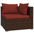 thumbnail image 3 of vidaXL 8 Piece Garden Lounge Set with Cushions Poly Rattan Brown, 3 of 4