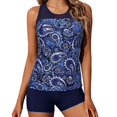 thumbnail image 2 of Women Tankini Swimsuit Tummy Control Top With Shorts Two Piece Bathing Suit, 2 of 6