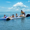 thumbnail image 1 of Costway 3-Layer Floating Water Pad 12' x 6' Floating Oasis Foam Mat Blue, 1 of 9