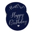 thumbnail image 1 of Inkdotpot 100 - Pack Happy Birthday Favor Paper Tag Craft Real Silver Foil Hang Tag, 1 of 1