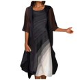 thumbnail image 2 of CHOK Ensemble Deux Pièces pour Femmes Robe Midi à Imprimé Floral avec Cardigan en Mousseline Sans Manches Grande Taille Robes d'Invitée de Mariage Robes de la Mère de la Mariée 2022, 2 of 7