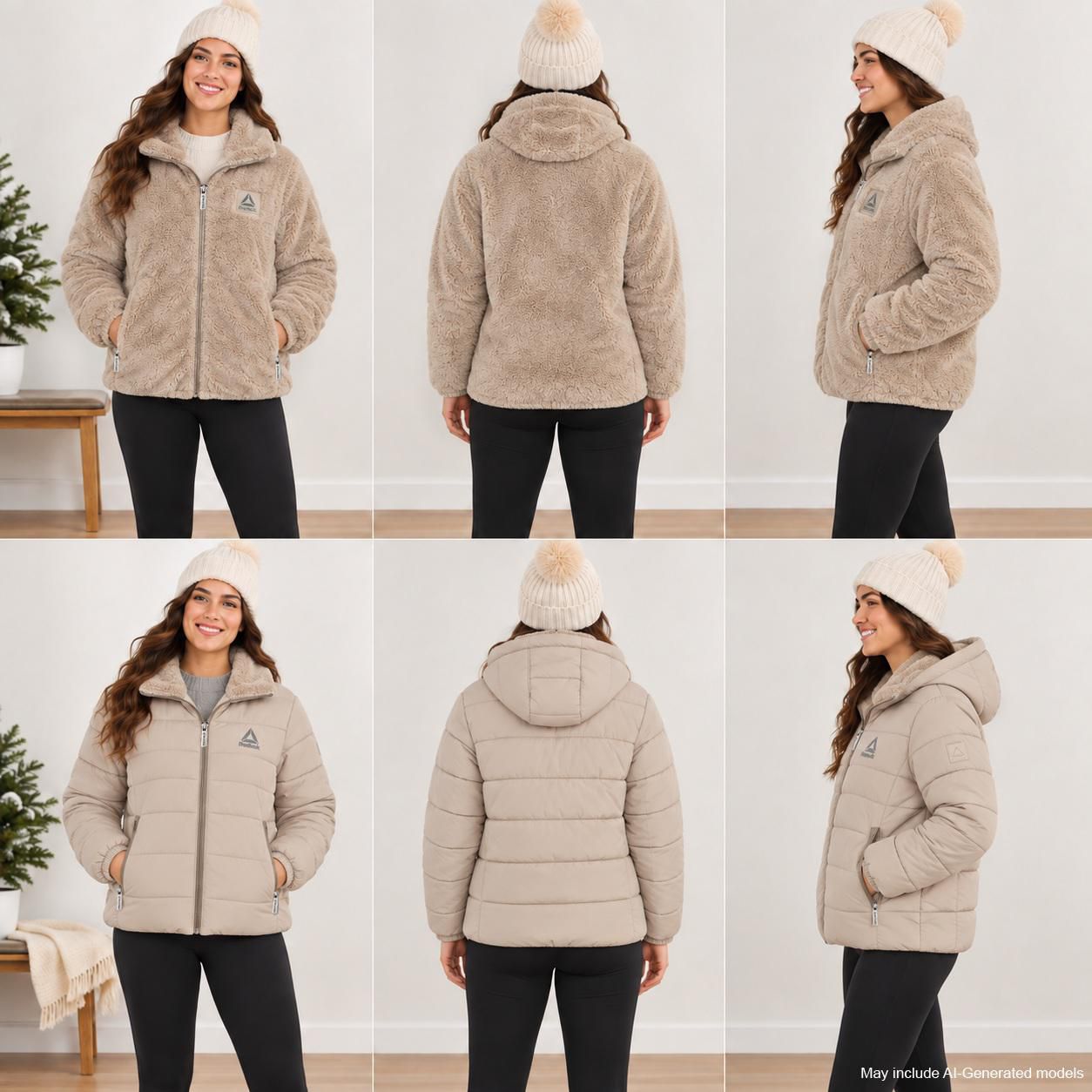 Reebok Women's Mock Neck Puffer Jacket