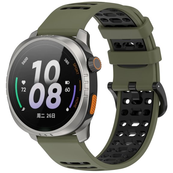 22mm Smart Sports Watch Silicone Strap Two Color Universal Lightweight Breathable Durable Stylish For All Occasions