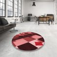 thumbnail image 4 of Ahgly Company Tapis d'Intérieur Rectangulaire Transitionnel Rouge Foncé Lavable à la Machine, 8 Pieds x 12 Pieds, 4 of 7