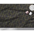 thumbnail image 2 of Soimoi Black Modal Satin Fabric Leaves & Geometric Print Sewing Fabric Yard 42 Inch Wide, 2 of 5