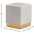thumbnail image 4 of Meridian Furniture Jax Contemporary Velvet Ottoman/Stool in Cream, 4 of 4