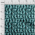 thumbnail image 2 of oneOone Silk Tabby Turquoise Green Fabric Abstract Craft Projects Decor Fabric Printed By The Yard 42 Inch Wide, 2 of 4