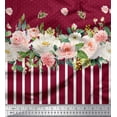 thumbnail image 2 of Soimoi Red Georgette Viscose Fabric Dot & Floral Panel Print Fabric by Yard 42 Inch Wide, 2 of 3
