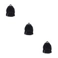 thumbnail image 3 of Ruiboury Unisex Backpack With Adjustable Straps And Stylish Durable Cloth School Backpack School Bag Book Bag Comfortable black 3Set, 3 of 6