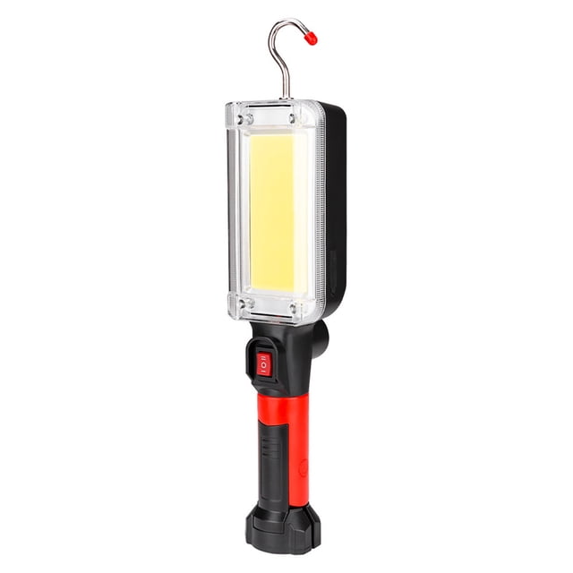 EGNMCR Lamps & Shades LED Work Light Outdoor Portable Magnetic Flashlight 16 Angle Adjustable Rechargeable 2 Mode Brightness Check Light With Hook And Lighting For Car Service Work Light