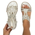 thumbnail image 3 of Sandales pour Femmes 2025 Sandales à Plateforme pour Femmes Sandales Compensées Sandales Mode Polyvalentes Sandales de Récupération pour Femmes Sandales Tressées à Boucle Respirantes Sandales Compensées Bling pour Femmes Sandales, 3 of 9