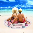 thumbnail image 4 of Yhmxh Serviette de Plage, Serviettes de Bain, Serviette de Plage Ronde en Microfibre Imprimée Super Légère Serviette de Bain Colorée Anti-Sable Couverture de Plage Tapis de Plage Serviette Multi-Usage pour Voyage Piscine, 4 of 5