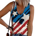 thumbnail image 1 of SMihono Hauts pour Femmes Débardeur Mode Été Col en V T-Shirt Décontracté Sans Manches Imprimé Débardeur Débardeurs pour Femmes Hauts d'Été pour Femmes, 1 of 5