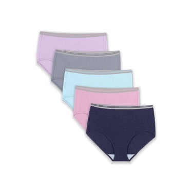 Slips chinées assorties Fruit of the loom Fit for Me pour femmes, paquet de 5