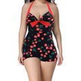 thumbnail image 2 of Womens Bikini Swimsuits Wave Dot Conservative Beach Plus Plus Hot Spring Women's Swimwear Red, 2 of 4