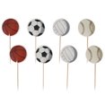 thumbnail image 3 of MasteelfCA 48PCS Child Birthday Party Cartoon Style Sports Theme Basketball Football Volleyball Baseball Shape Cake Topper, 3 of 8
