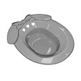 thumbnail image 4 of Esquirla Sitz Bath Multipurpose Sturdy Anti Overflow Soak Pan for Bathroom Dorm Hotel Gray, 4 of 8