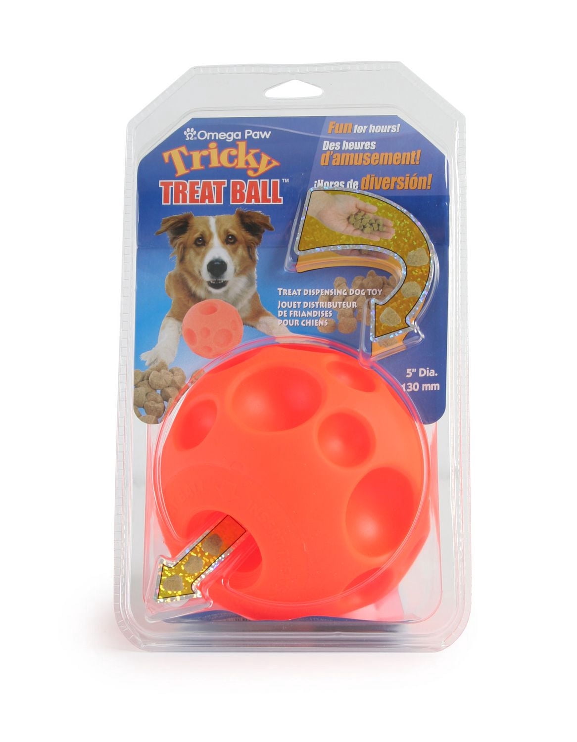 Balle distributeur de friandises Omega Paw Small 2,8 po