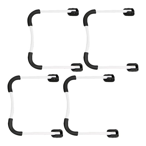 Luxshiny 2 Sets Metal Leg Frame Nylon White for Study Table Easy Installation