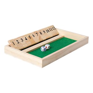Shut the Box Board Game 2 Player Wooden and Adults