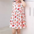 thumbnail image 5 of LSLJS Robe d'Été Bohème Sans Manches pour Tout-Petit Fille, Robe à Imprimé Graphique, Tenue Petite Fille, Vacances d'Été ( 3-4 Ans, Rouge ), 5 of 5