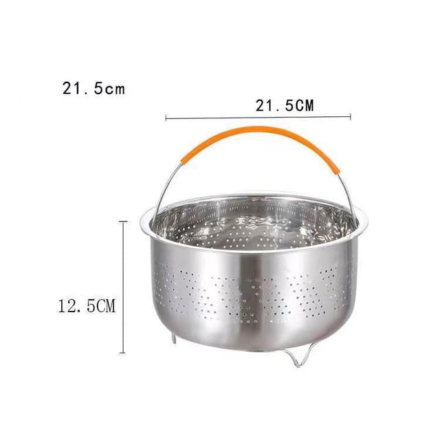 Insert de Vapeur Casserole Vapeur Panier en Acier Inoxydable Cuiseur à Riz Autocuiseur