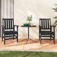thumbnail image 2 of Gymax 6PCS Patio Dining Bench Set Outdoor HDPE Weather Resistant Table & Chairs Set Black, 2 of 9
