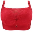 thumbnail image 1 of UPPADA Clearance Deals Plus Size Front Button Bras for Women Sports Bras Full Coverage Soft Sleep Wirefree Bras Push Up Bra Seamless Comfort Supportive Bras Plus Size Everyday Bra, 1 of 3