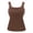 Brown, variant on BLVB Womens Lace Camisole Tank Tops with Built in Bra Scoop Neck Spaghetti Strap Sleeveless Summer Basic Cami Shirt