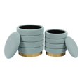 thumbnail image 4 of TOV Furniture Saturn Ottomans de Rangement en Velours 17.3"H Bleu Mer (Ensemble de 2), 4 of 6
