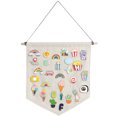 thumbnail image 1 of Wall Display Banner Blank Multifunctional Canvas Pin Banner Hanging Decoration, 1 of 5