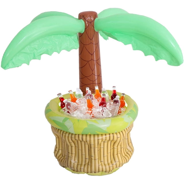 25 Inch Inflatable Palm Tree Coolers Drink Cooler Tropical Hawaiian