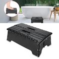 thumbnail image 3 of Folding Step Stool, Portable Step Ladder with Non Slip Grips, Large Platform, 300 Lb Loading Capacity, Made of Plastic, for Elderly, Pregnant, Bathroom Travel Use, 3 of 7
