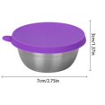 thumbnail image 3 of 1 Set Of Covered Container Sealed To Hot Pot Dipping Bowl Small Cup Household Items Reusable Stainless Steel Food Container, 3 of 8