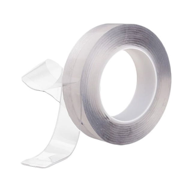 ZheElen Adhesive Tape Reusable Waterproof Transparent Tapes Traceless Trimmable Pocket Wall Mirror Sticker Household Kitchen Type 4 1Set
