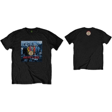 The Beatles Unisex T-Shirt Sgt Pepper Blue (Back Print)