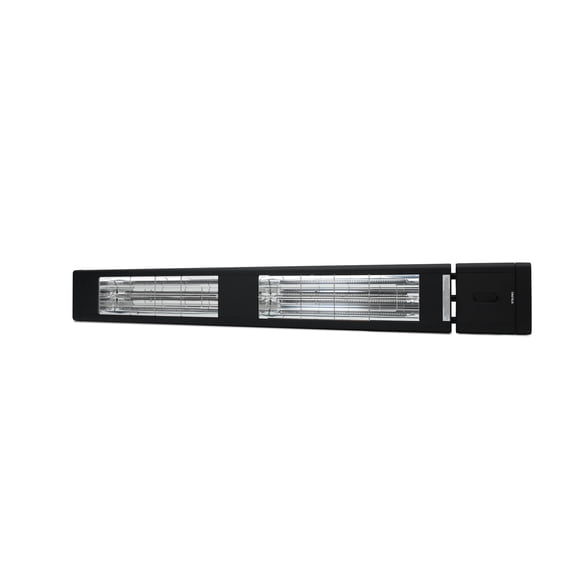 Stelpro Vivio Chauffage de Patio Infrarouge, Usage Extérieur et Intérieur, Résistant à l'Eau IP65, Télécommande, Lampe à Filament de Carbone, Construction en Aluminium Durable, Fini Noir (4000 W)