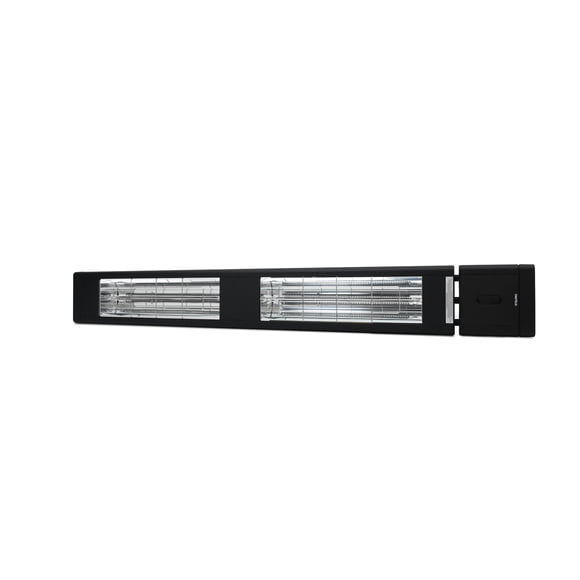 Stelpro Vivio Chauffage de Patio Infrarouge, Usage Extérieur et Intérieur, Résistant à l'Eau IP65, Télécommande, Lampe à Filament de Carbone, Construction en Aluminium Durable, Fini Noir (4000 W)