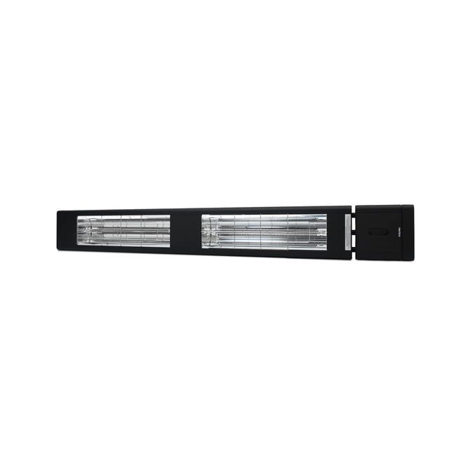 Stelpro Vivio Chauffage de Patio Infrarouge, Usage Extérieur et Intérieur, Résistant à l'Eau IP65, Télécommande, Lampe à Filament de Carbone, Construction en Aluminium Durable, Fini Noir (4000 W)