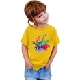 thumbnail image 3 of PMVFHDE Hauts Garçons Garçon et Fille Mode Décontractée Imprimé Col Rond Ample T-Shirt à Manches Courtes Haut Jaune,12-13 Ans, 3 of 3