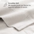thumbnail image 2 of Bare Home Ensemble de Draps en Flanelle - 100 % Coton - Poche Profonde - Grand Lit, Blanc, 4 Pcs, 2 of 7