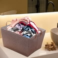 thumbnail image 4 of Jubipavy Clothing Storage Containers Laundry Basket Foldable Laundry Basket Dirty Laundry Basket Protective Sisal Rope Handle For College Dorms Bathroom Bedroom Laundry Hamper, 4 of 6